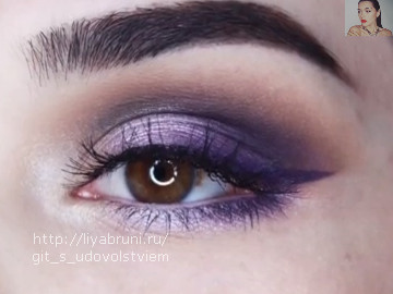 макияж с фиолетовыми тенями