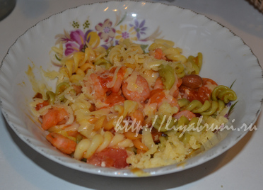 Рецепт с фото: итальянская паста с креветками и помидорами!
